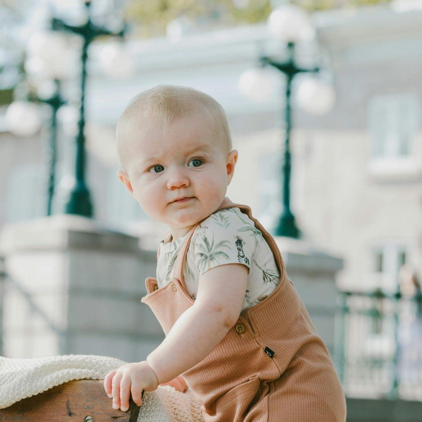 Organic Cotton Jersey T-Shirt And Cotton Rib Pants Set