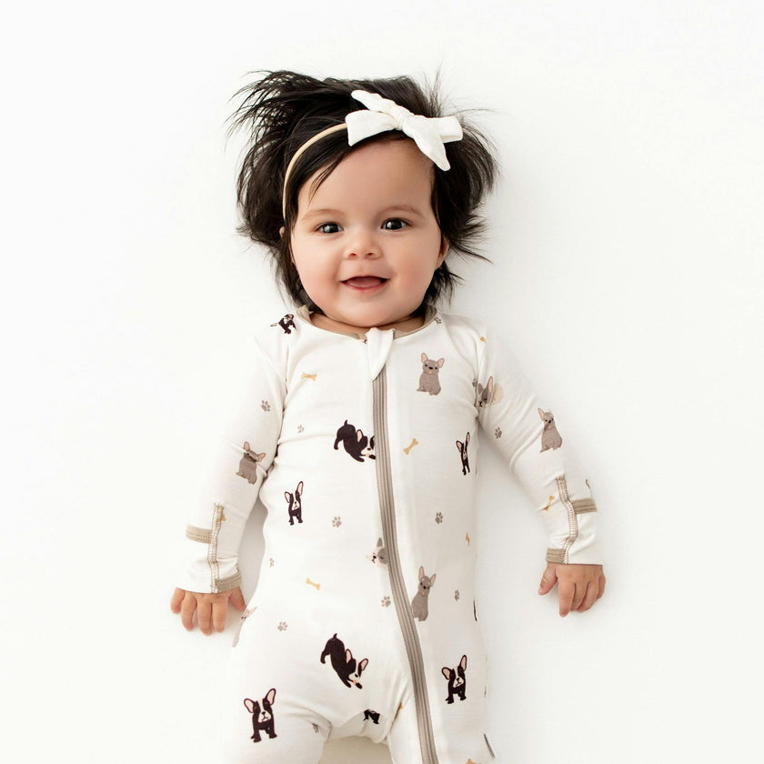 French Bulldogs Zippered Footie