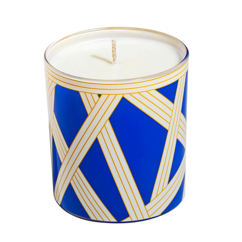 Scented Candle Nastri 220Gr  Bicolore 2 Blue Diam. 3.3"