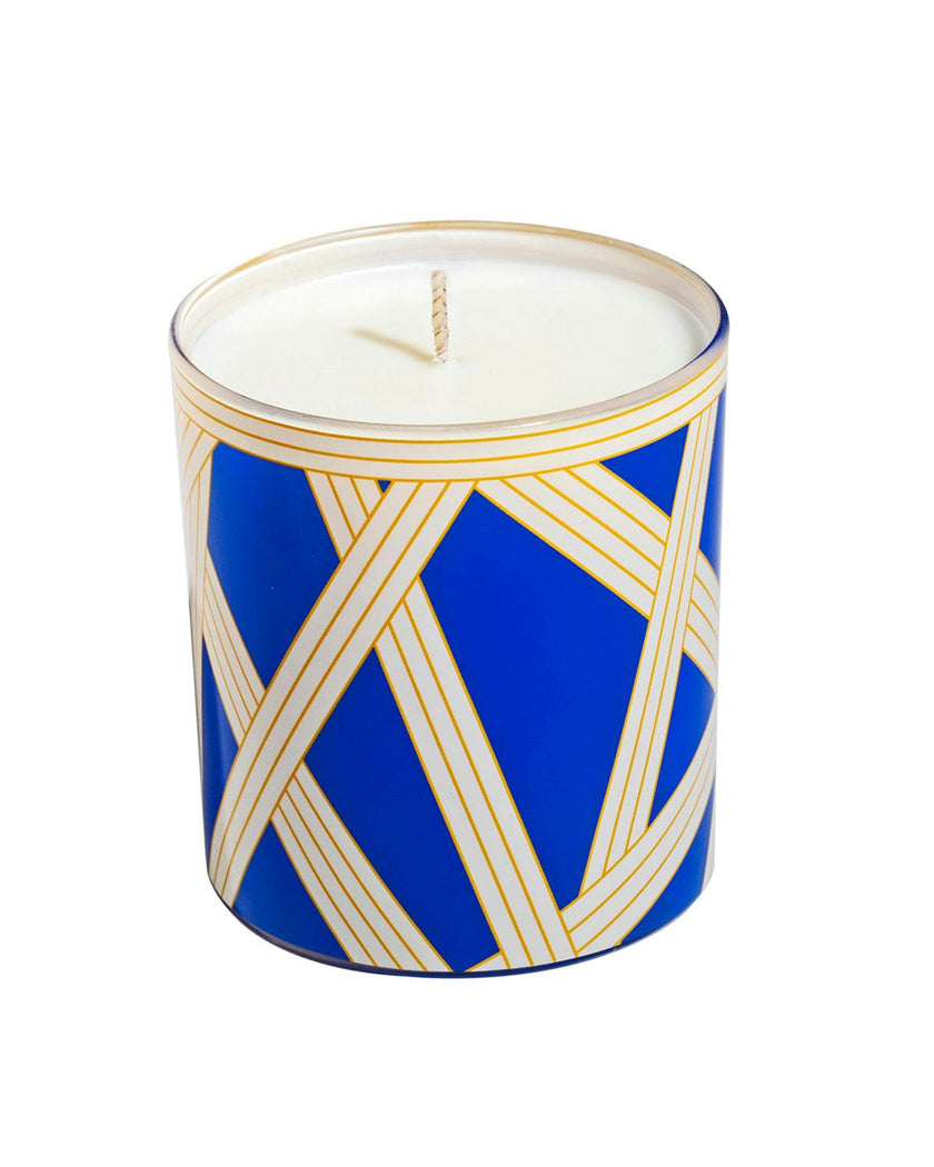 Scented Candle Nastri 220Gr  Bicolore 2 Blue Diam. 3.3"