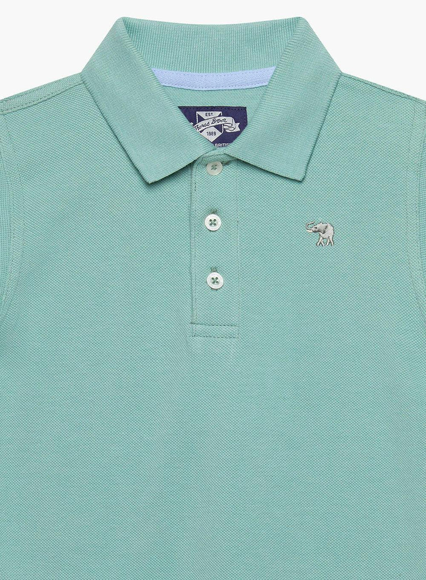 Harry Piqué Polo in Sage