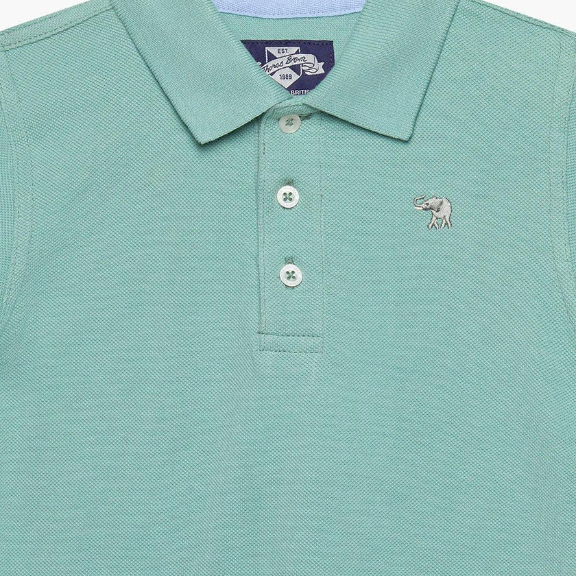 Harry Piqué Polo in Sage