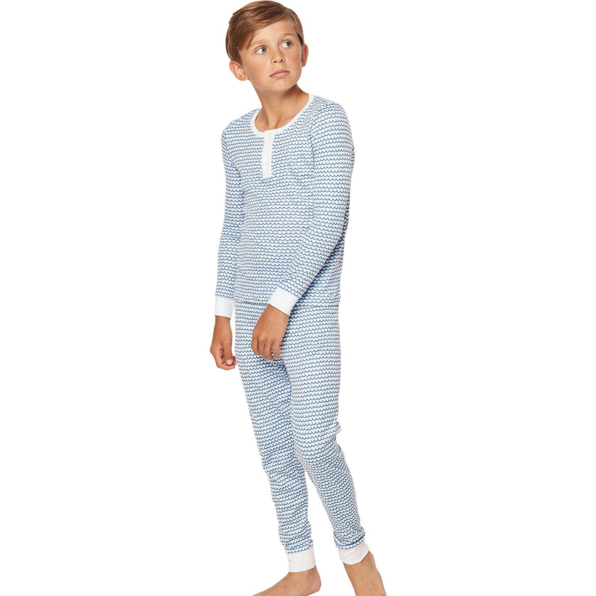 Kid's Pima Snug Fit Pajama Set in La Mer