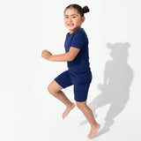 Starry Night Blue Kids Bamboo Pajama Short Set