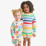 Kids recess short in rainbow blooms