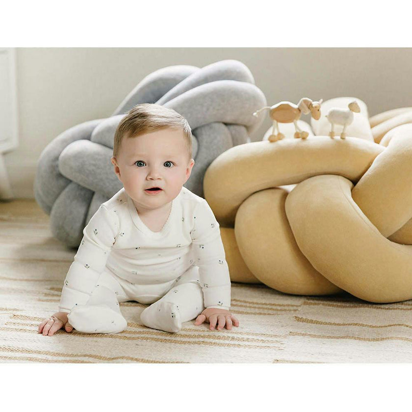 Plush Print Footie & Hat Set