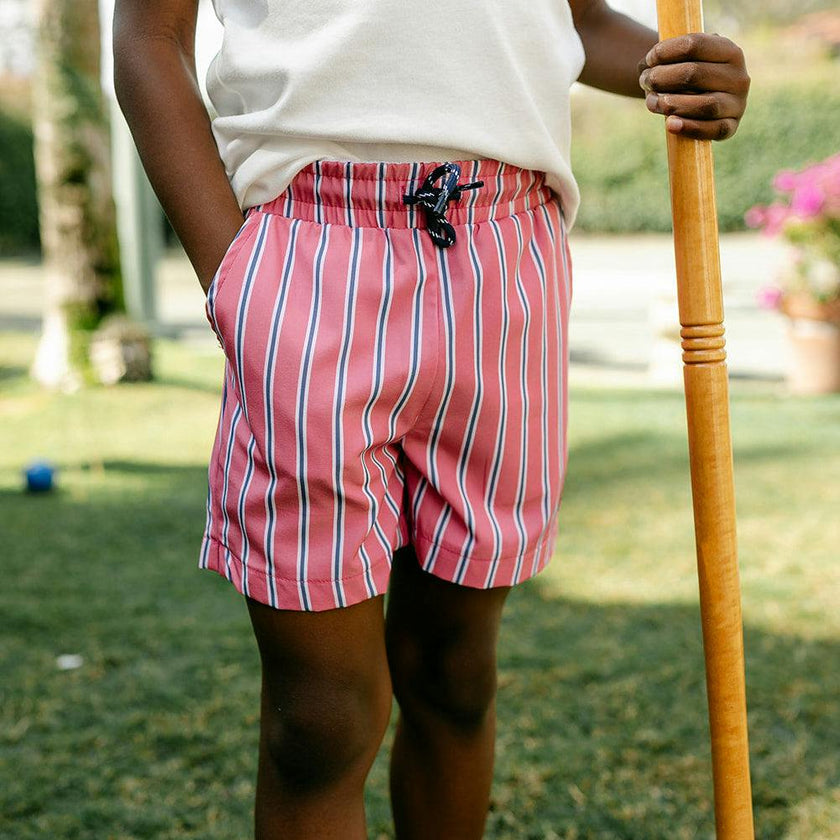 Harrison Sport Short - Red Court Stripe
