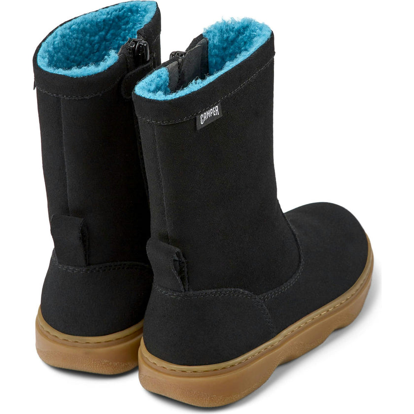 Kiddo Suede Leather Nubuck Boots, Black