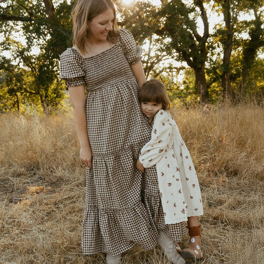 Organic Smocked Tiered Dress