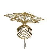 Kurt Adler 19.7-Inch Battery Operated LED Lighted 8-Point Gold Metal Star Tree Topper
