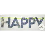 Silver Happy Birthday Garland