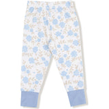 Baby Blue Floral - Short Sleeve Loungewear Set