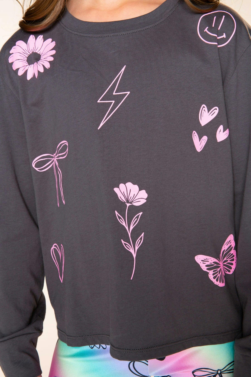 Washed Cotton Long Sleeve Easy Tee