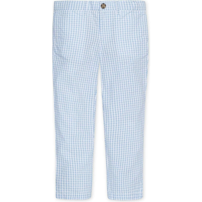 Organic Seersucker Suit Pant, Blue