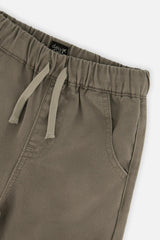 Baby Twill Pants with Cargo Pockets Grey