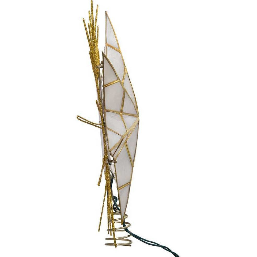 14-Inch 7-Point Natural Capiz Star Lighted Treetop
