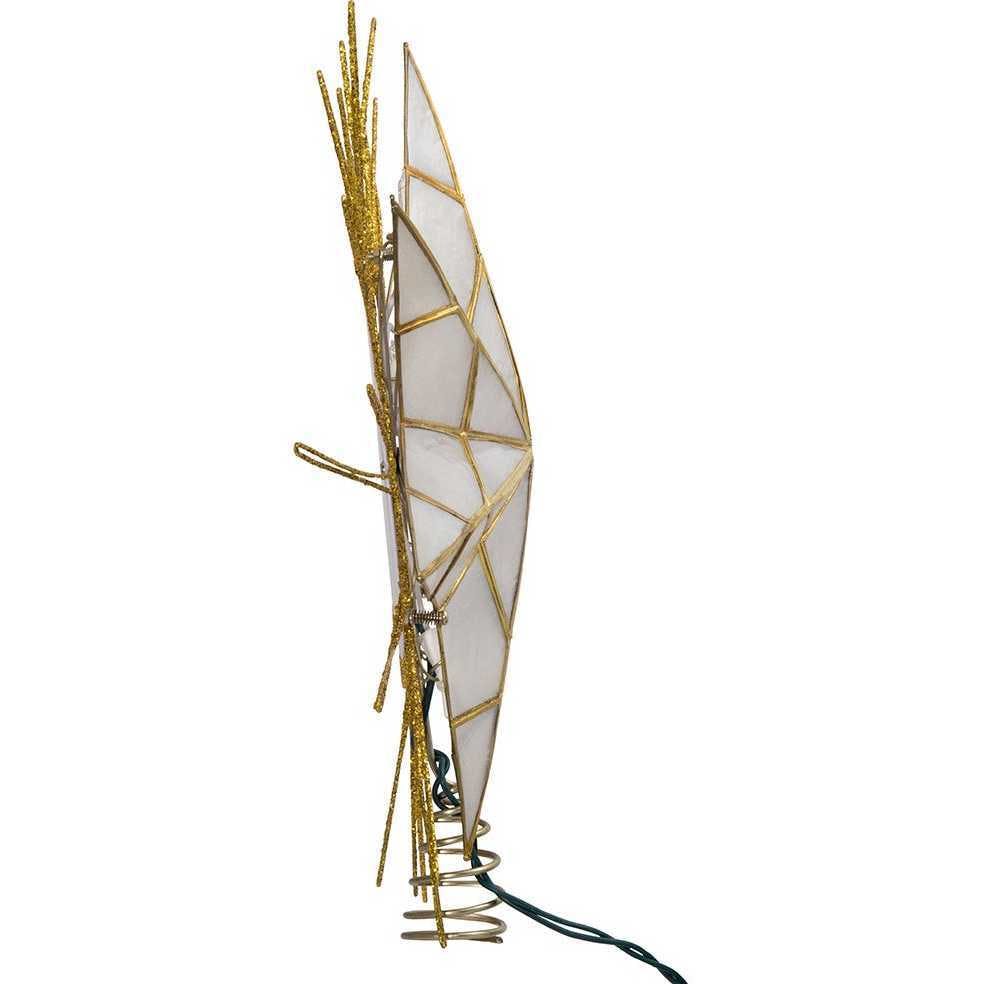 14-Inch 7-Point Natural Capiz Star Lighted Treetop