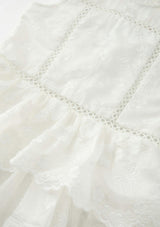 Alisha Frill Embroidery Mini Dress