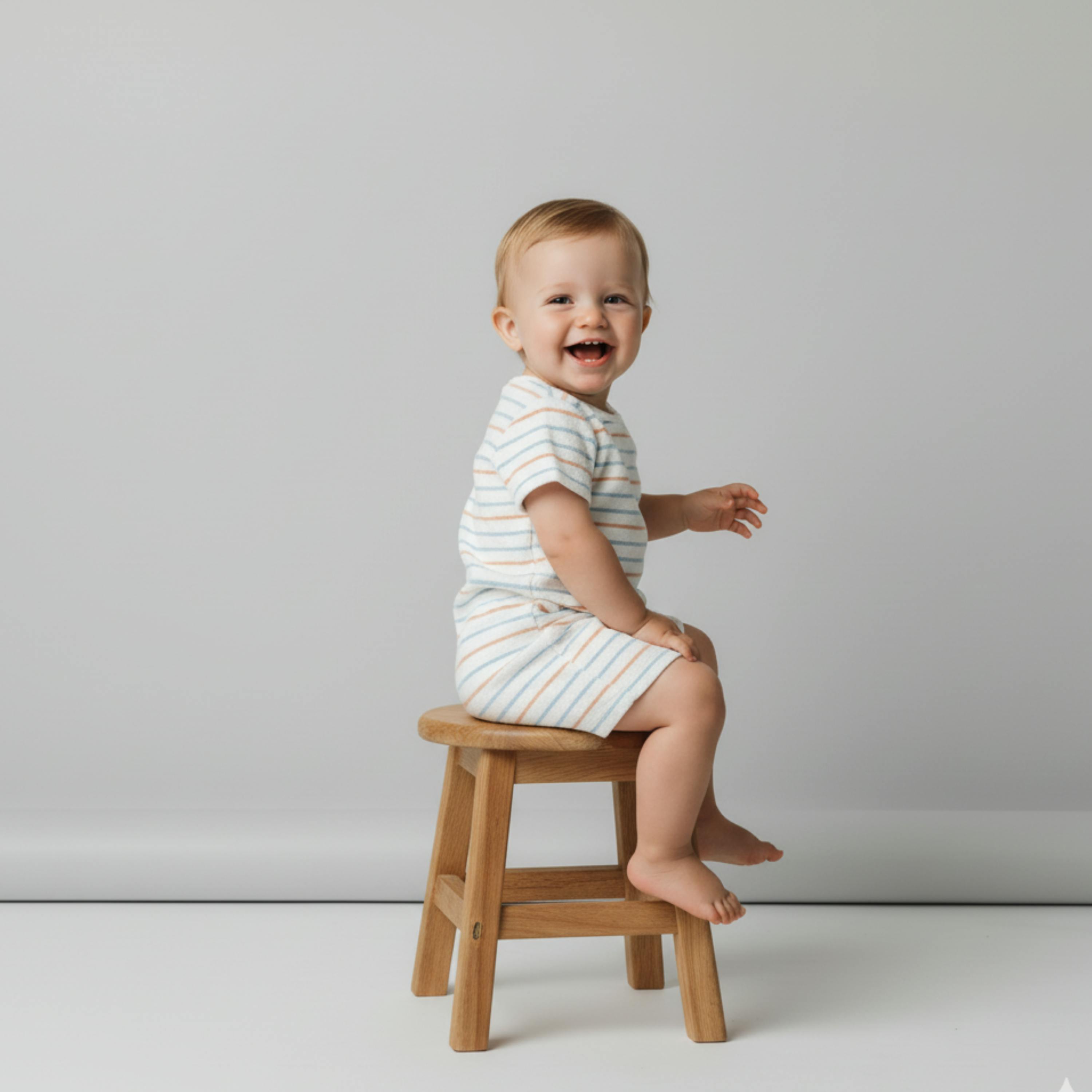 Organic Short Romper - Cabana Stripes