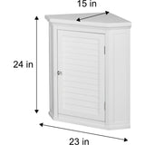 Glancy Wooden Corner Wall Cabinet with Shutter Door