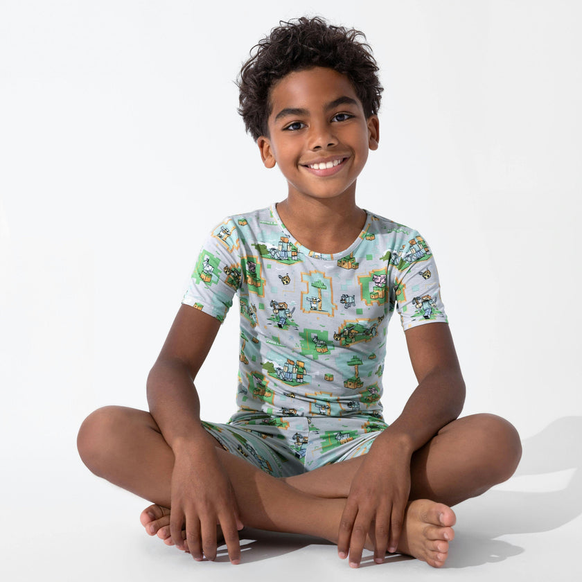 Minecraft: Overworld Dreams Bamboo Kids Pajama Short Set