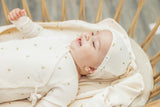 Leaf Print Ribbed Blanket