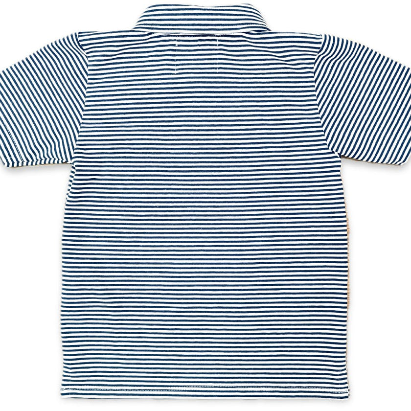 Banks Polo in Navy Stripe