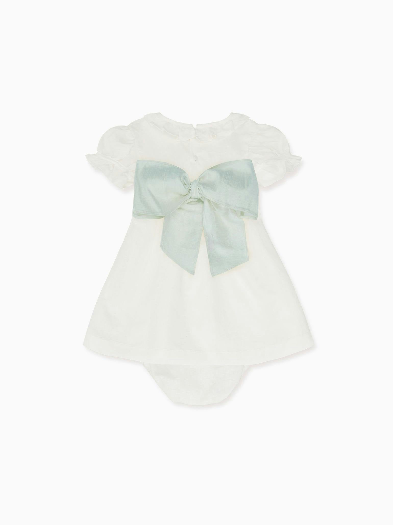 Vega Ceremony Baby Girl Set with Silk Sash