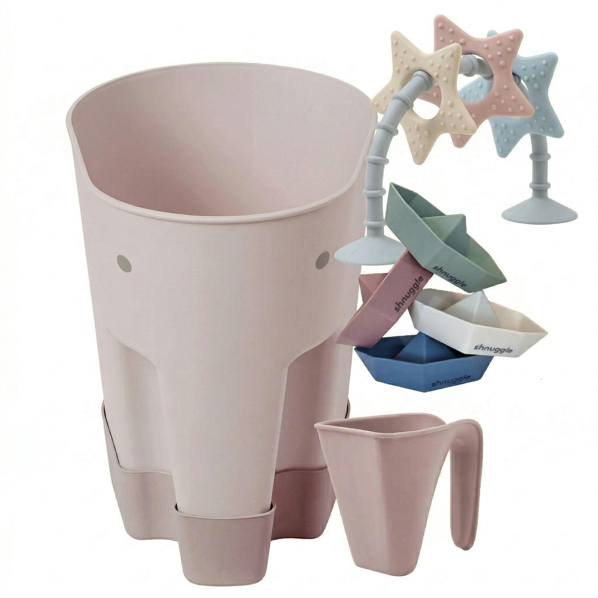 Shnuggle Bath Accessories Bundle - Ellie Scoop, Washy Jug, Boats & Star Toy - 4-Piece Set