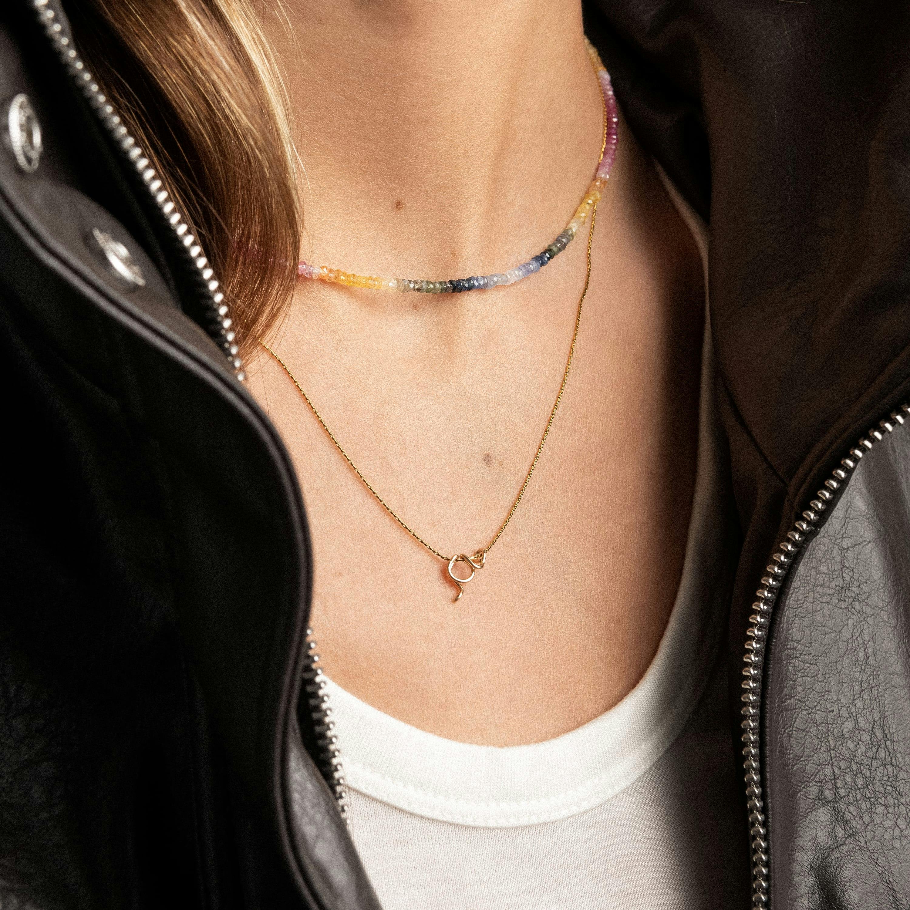 Initial Necklace, 14k Yellow Gold Filled