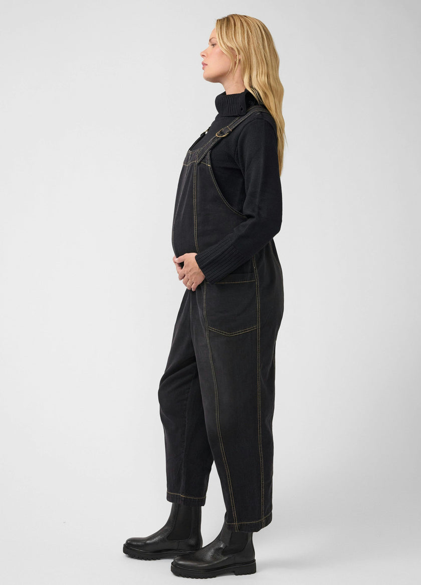 Ankle Tapered Leg Denim Maternity Overall