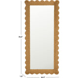 Glendetta Rattan 70" Rectangle Mirror