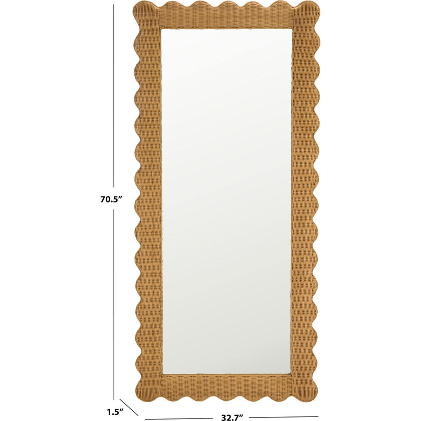 Glendetta Rattan 70" Rectangle Mirror