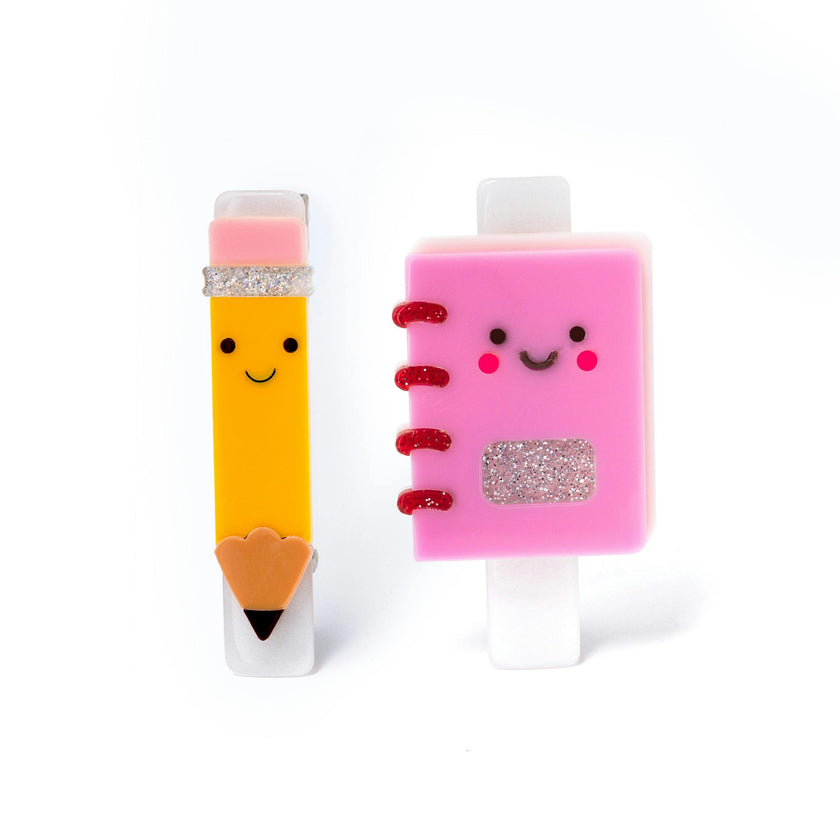 Notebook Pink Pencil Hair Clips -BTS
