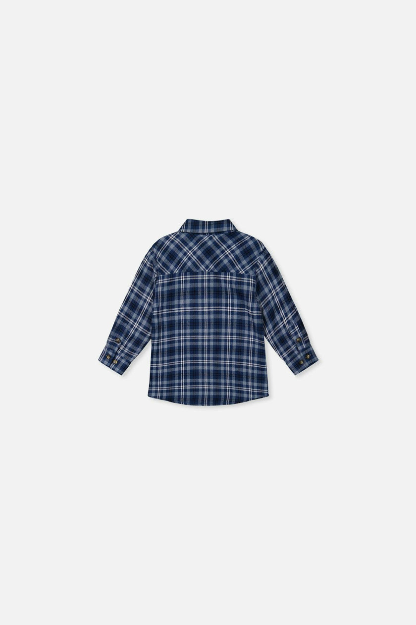 Baby Plaid Shirt Blue And White