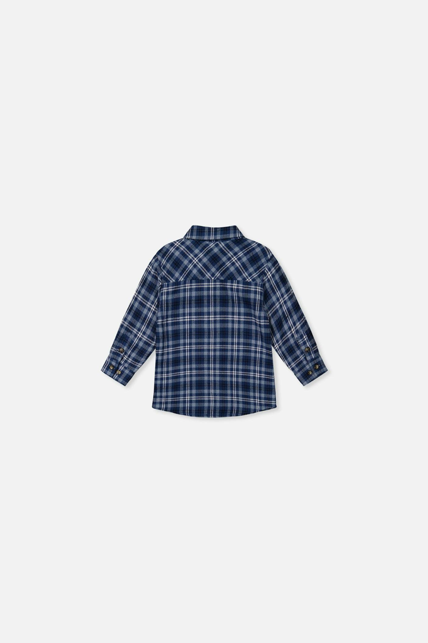 Baby Plaid Shirt Blue And White
