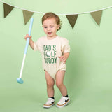 Dad's Golf Buddy Short Sleeve Romper - Natural