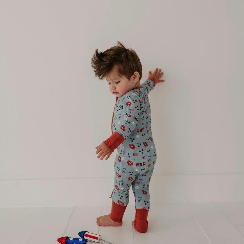 Baby Girl Long Sleeve Zip Romper in Summer USA