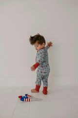 Baby Girl Long Sleeve Zip Romper in Summer USA