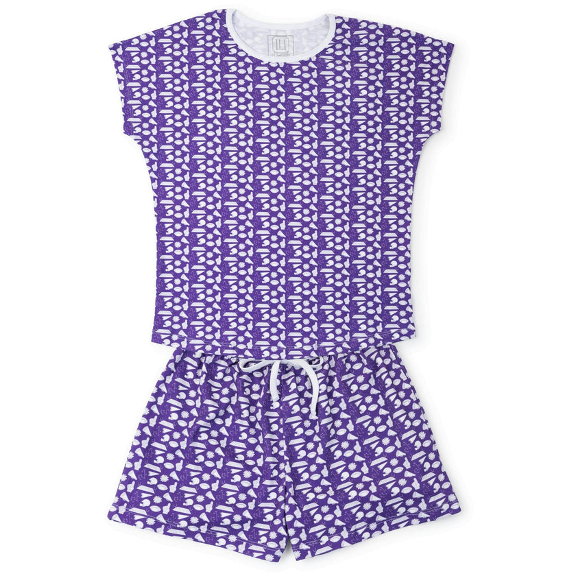 Riley Women's Pajama Short Set - Pep Rally Purple