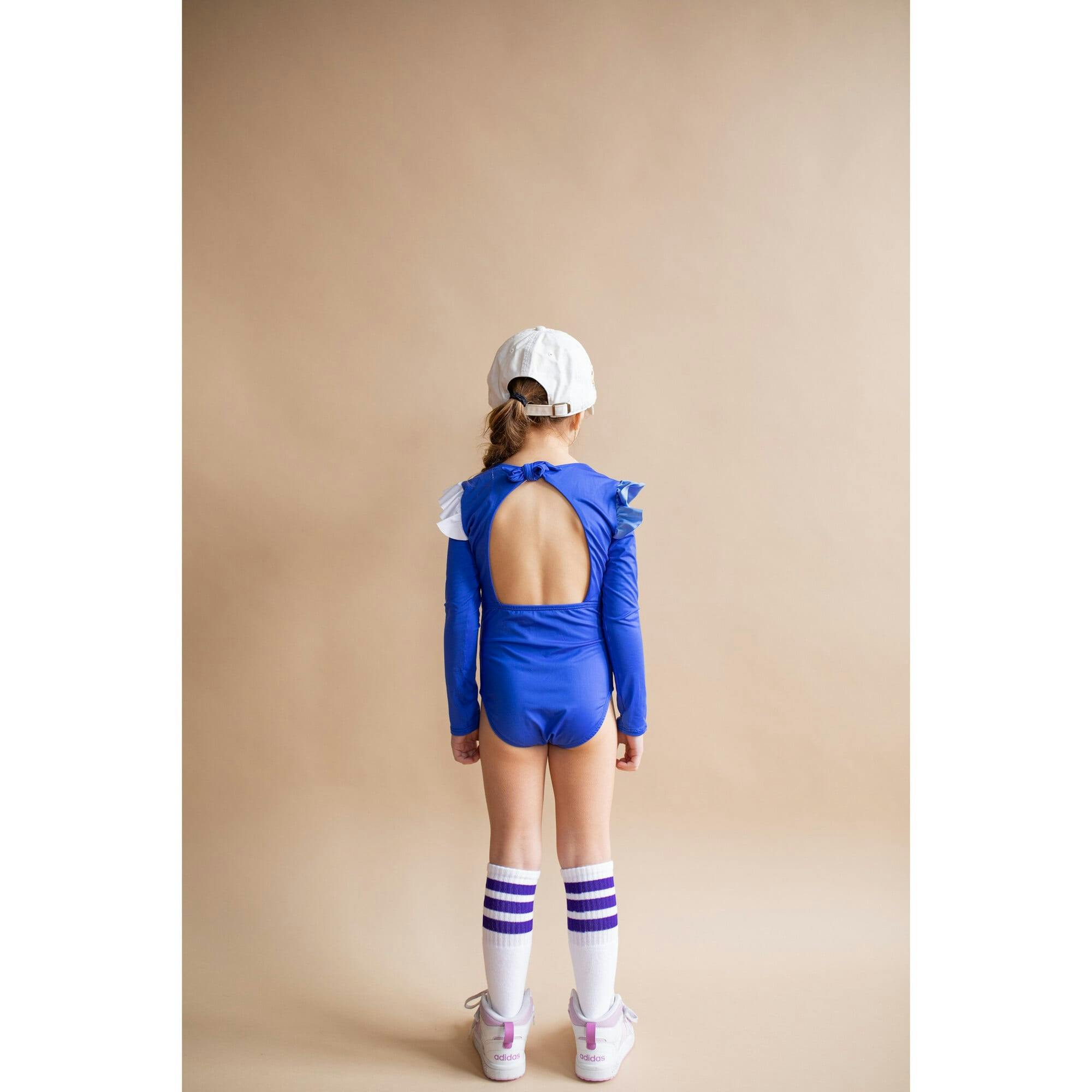 The Gramercy Long Sleeve One-Piece Rashguard, Blue Deep