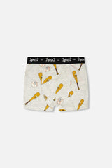 Organic Cotton Boxer Grey Mix Baseball Print