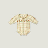 Baby Juniper Embroidered Ruffle Collar Long Sleeve Romper