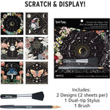Brea Reese: Scratch Art Paper Pad - Whimsical Celestial - 12 Designs