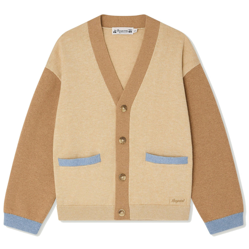 BONPOINT Cardigan Edouard - Beige Chine