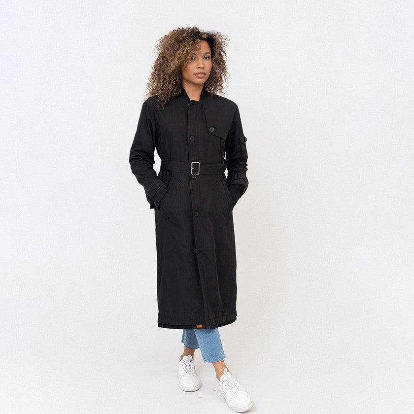 BOMBERS ORIGINAL Audrey Classic Trench Coat - Black