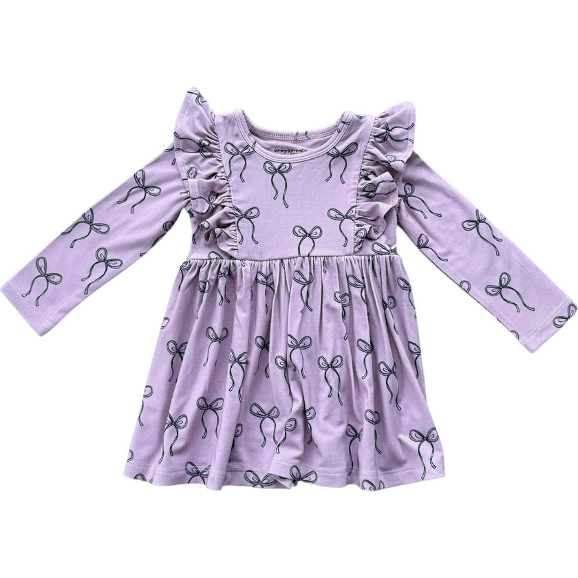 Girl's Long Sleeve Ruffle Dress
