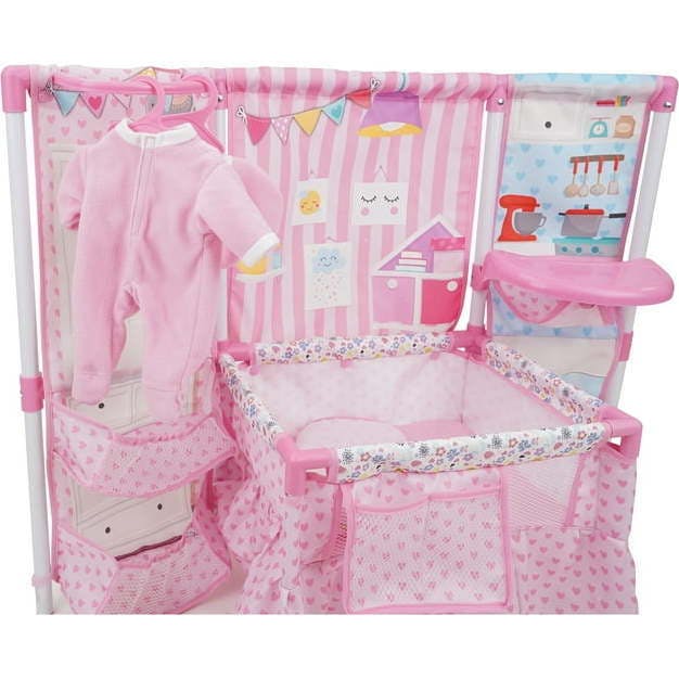 Pink Doll Furniture Set w/ 14" Baby Doll
