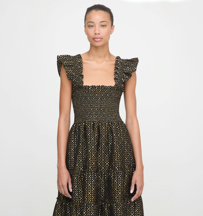 The Ellie Nap Dress - Metallic Brocade