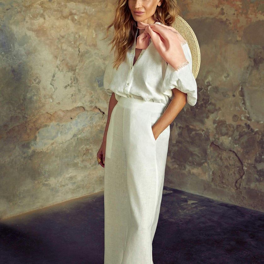 Bubble Linen Shirt - Off White